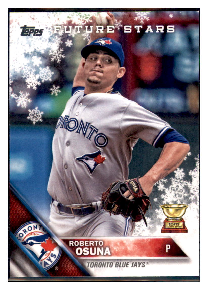 2016 Topps Holiday Roberto Osuna  Toronto Blue Jays #HMW166 Baseball
  card   MATV2 simple Xclusive Collectibles   