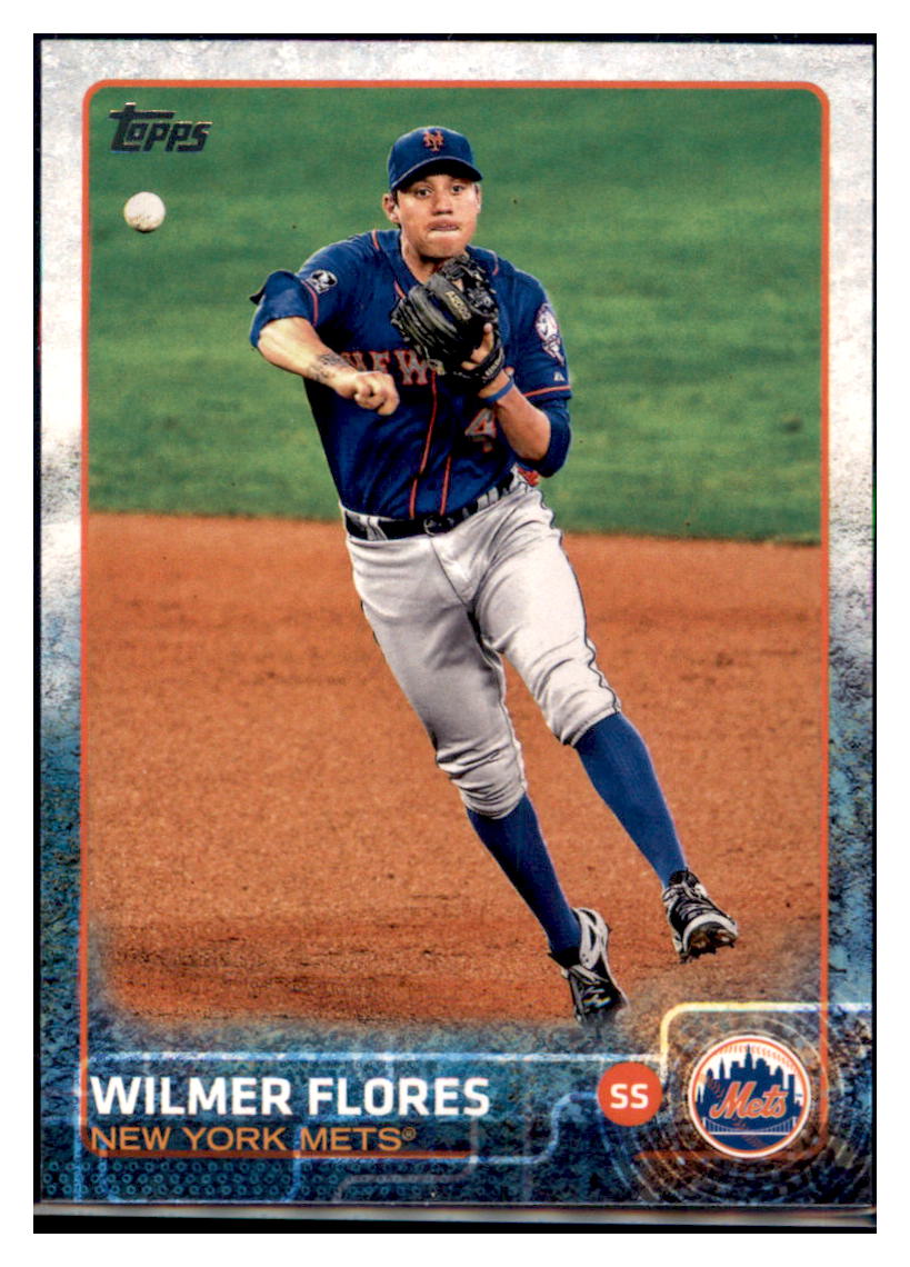 2015 Topps New York Mets Wilmer
  Flores  New York Mets #NYM-13 Baseball
  card   MATV2 simple Xclusive Collectibles   