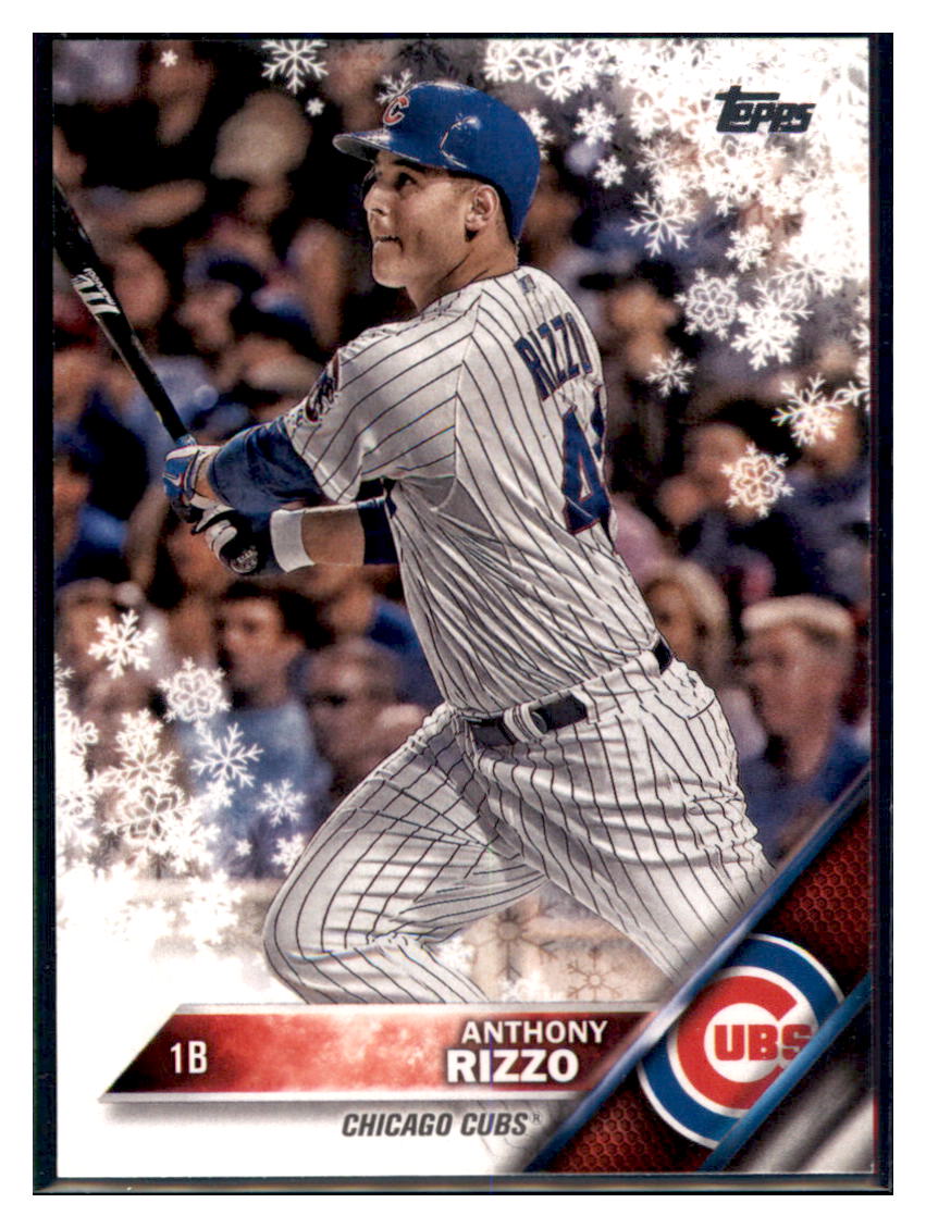 2016 Topps Holiday Anthony Rizzo  Chicago Cubs #HMW39 Baseball card   MATV2 simple Xclusive Collectibles   