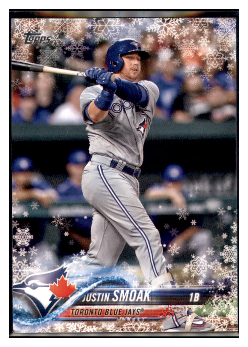 2018 Topps Holiday Justin Smoak  Toronto Blue Jays #HMW188 Baseball
  card   MATV2 simple Xclusive Collectibles   