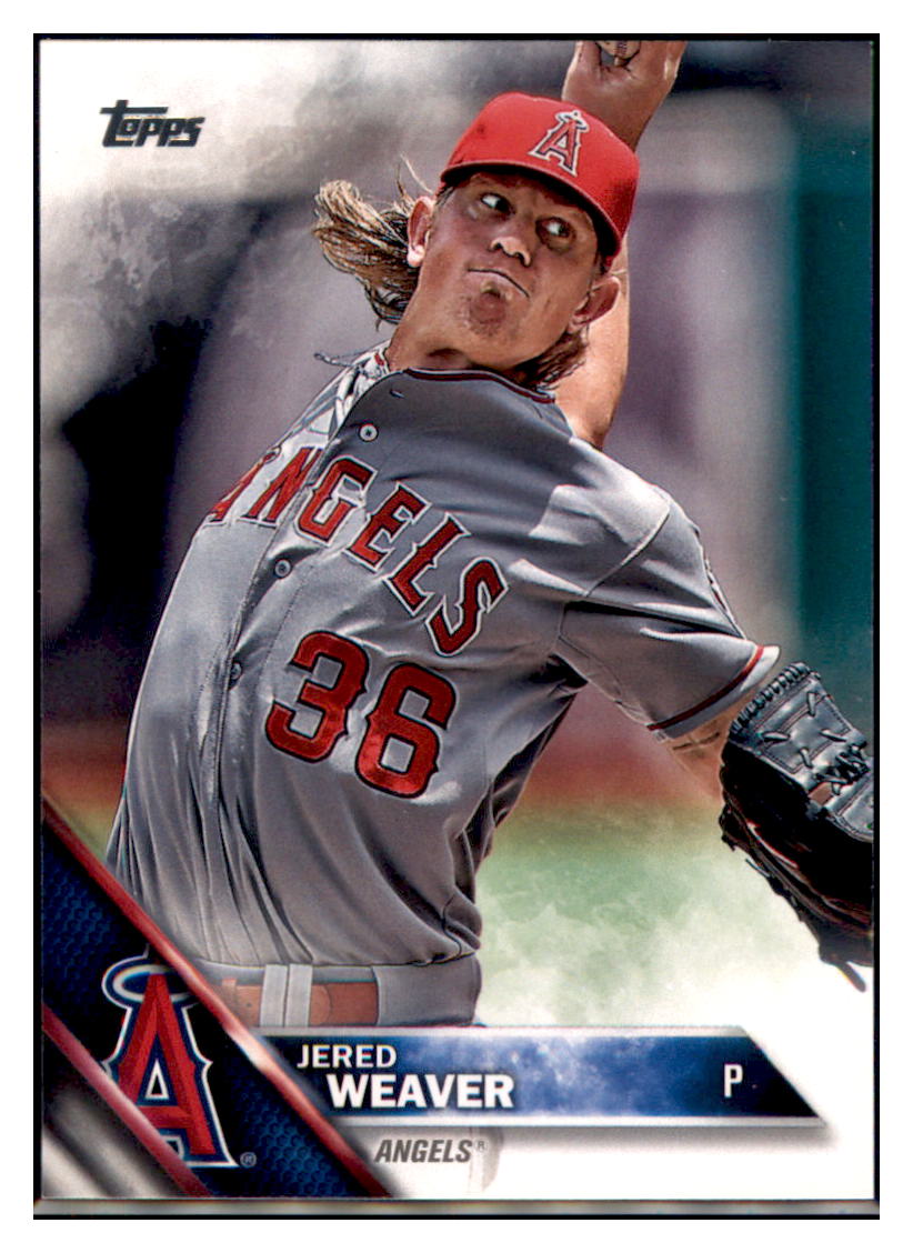 2016 Topps Jered Weaver  Los Angeles Angels #174 Baseball card   MATV2 simple Xclusive Collectibles   