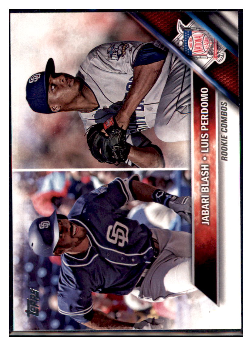 2016 Topps Update Jabari Blash / Luis
  Perdomo Rookie  San Diego Padres #US123
  Baseball card   MATV2 simple Xclusive Collectibles   