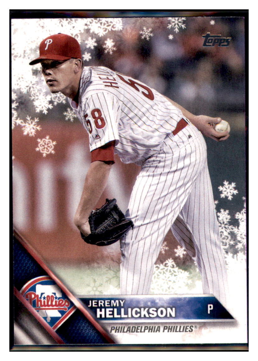 2016 Topps Holiday Jeremy Hellickson  Philadelphia Phillies #HMW151 Baseball
  card   MATV2_1c simple Xclusive Collectibles   
