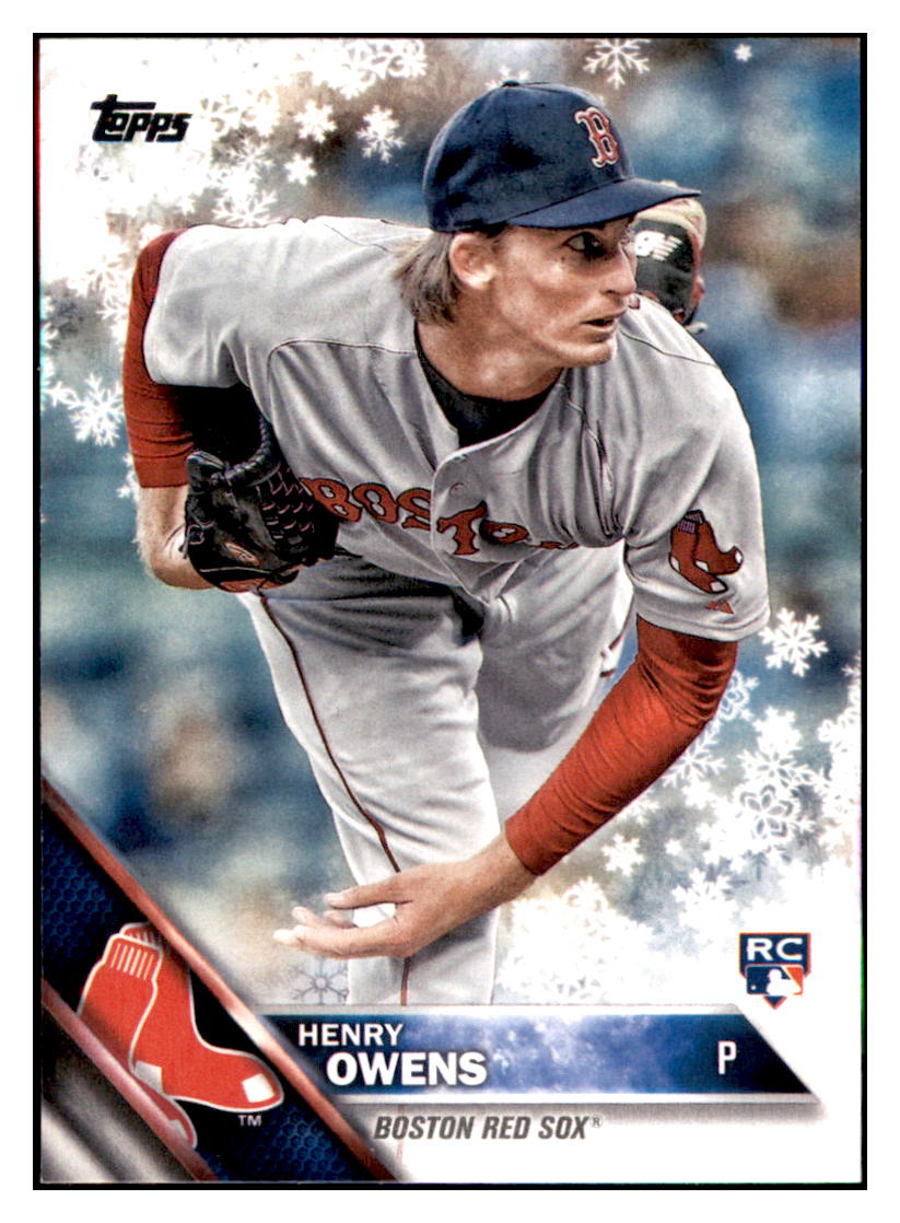 2016 Topps Holiday Henry Owens  Boston Red Sox #HMW126 Baseball card   MATV2_1b simple Xclusive Collectibles   