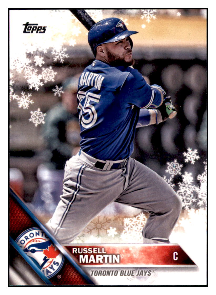 2016 Topps Holiday Russell Martin  Toronto Blue Jays #HMW109 Baseball
  card   MATV2 simple Xclusive Collectibles   