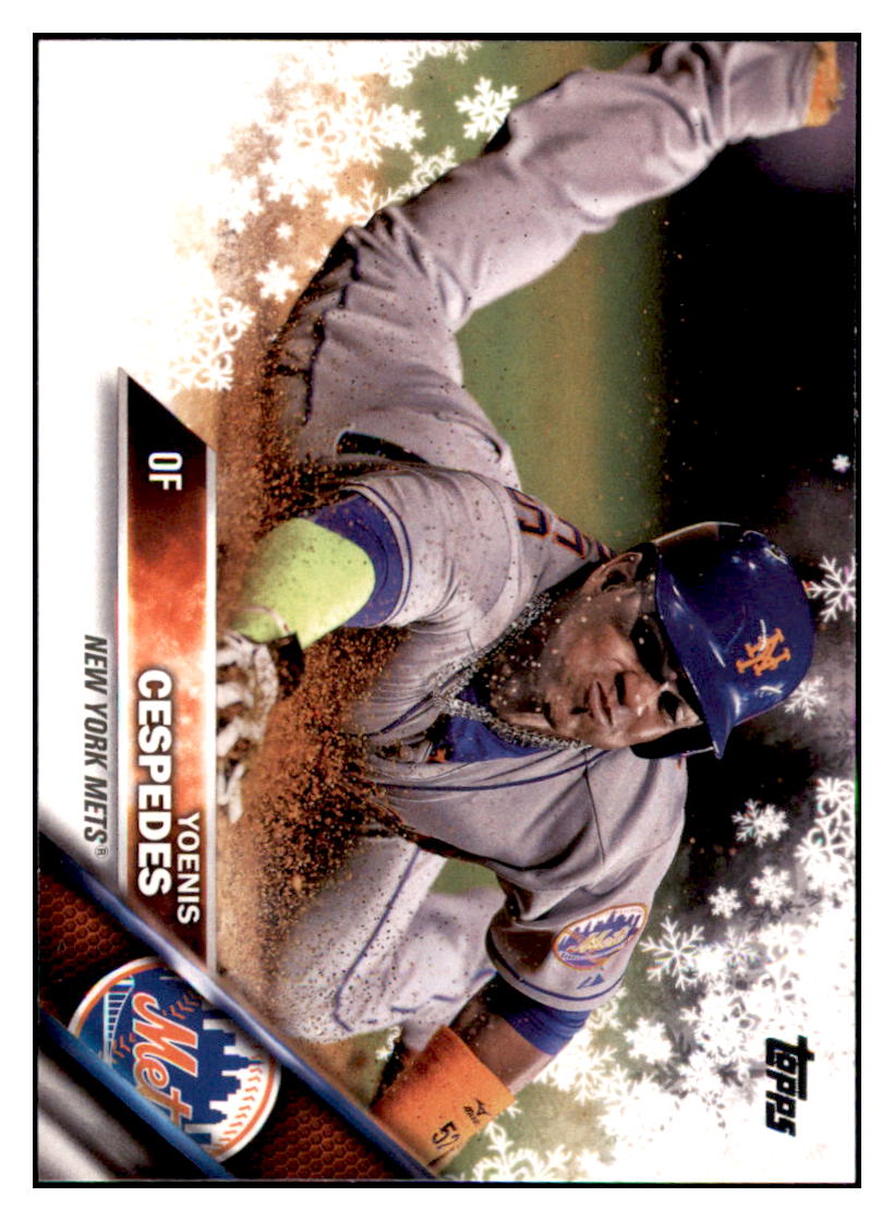 2016 Topps Holiday Yoenis Cespedes  New York Mets #HMW199 Baseball card   MATV2_1a simple Xclusive Collectibles   