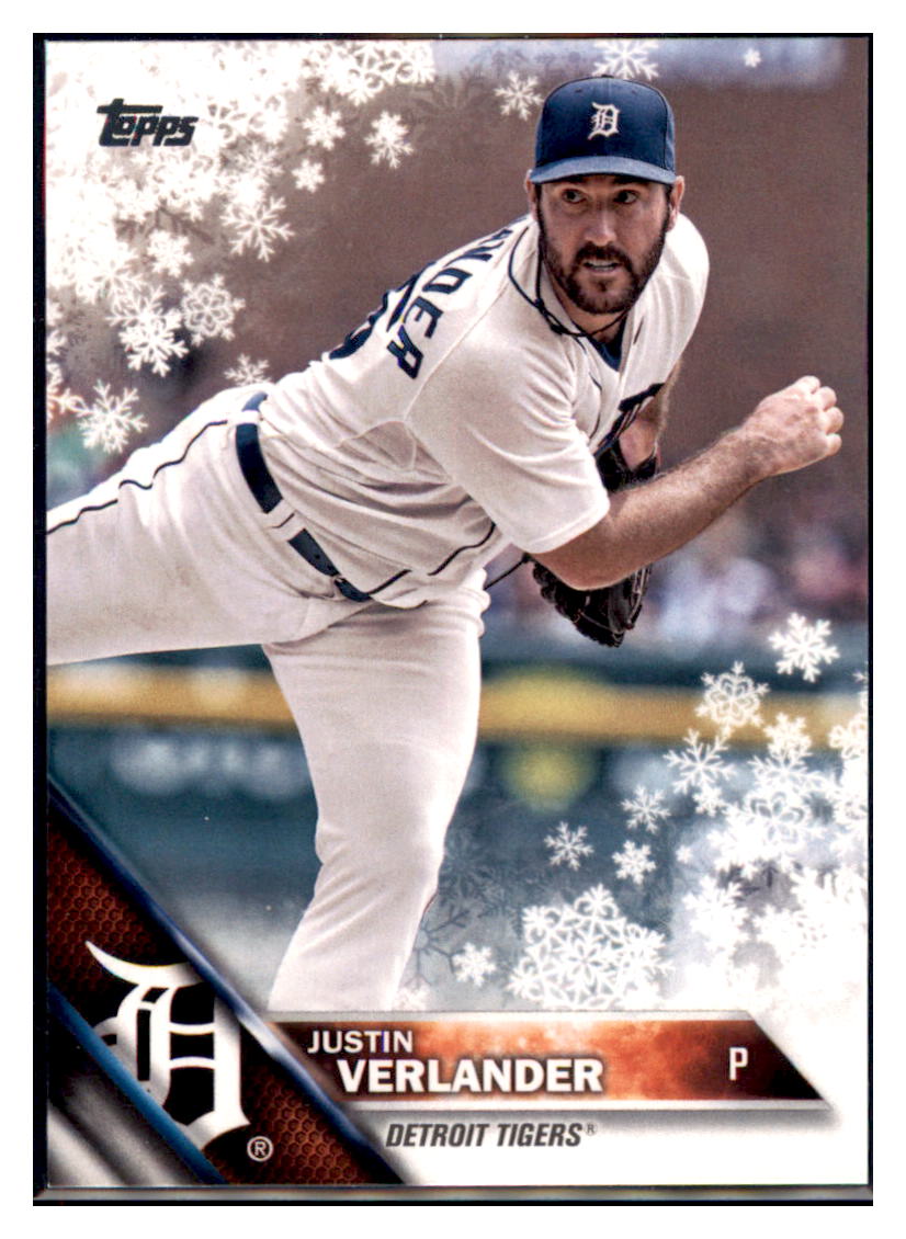 2016 Topps Holiday Justin Verlander  Detroit Tigers #HMW82 Baseball card   MATV2 simple Xclusive Collectibles   