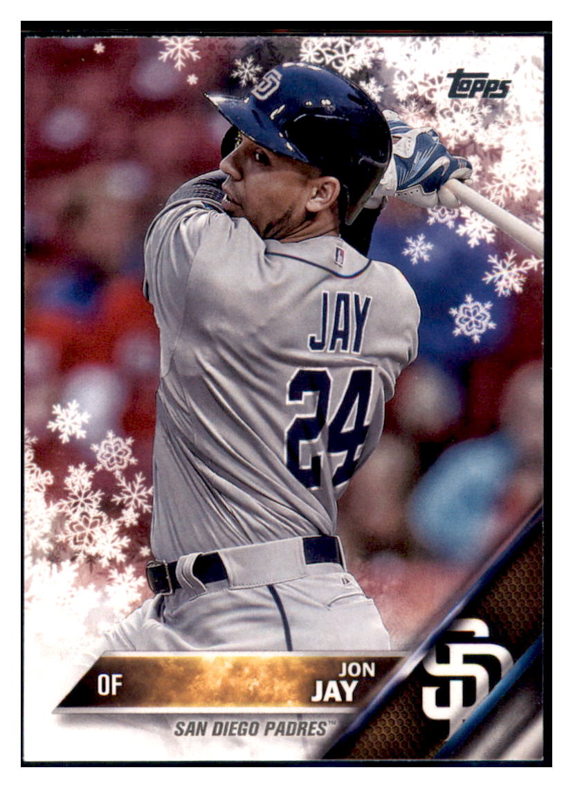 2016 Topps Holiday Jon Jay  San Diego Padres #HMW156 Baseball card   MATV2_1a simple Xclusive Collectibles   