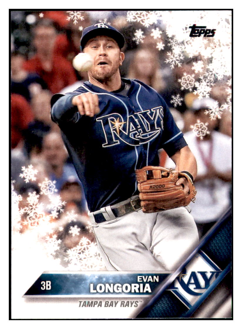2016 Topps Holiday Evan Longoria  Tampa Bay Rays #HMW83 Baseball card   MATV2_1a simple Xclusive Collectibles   
