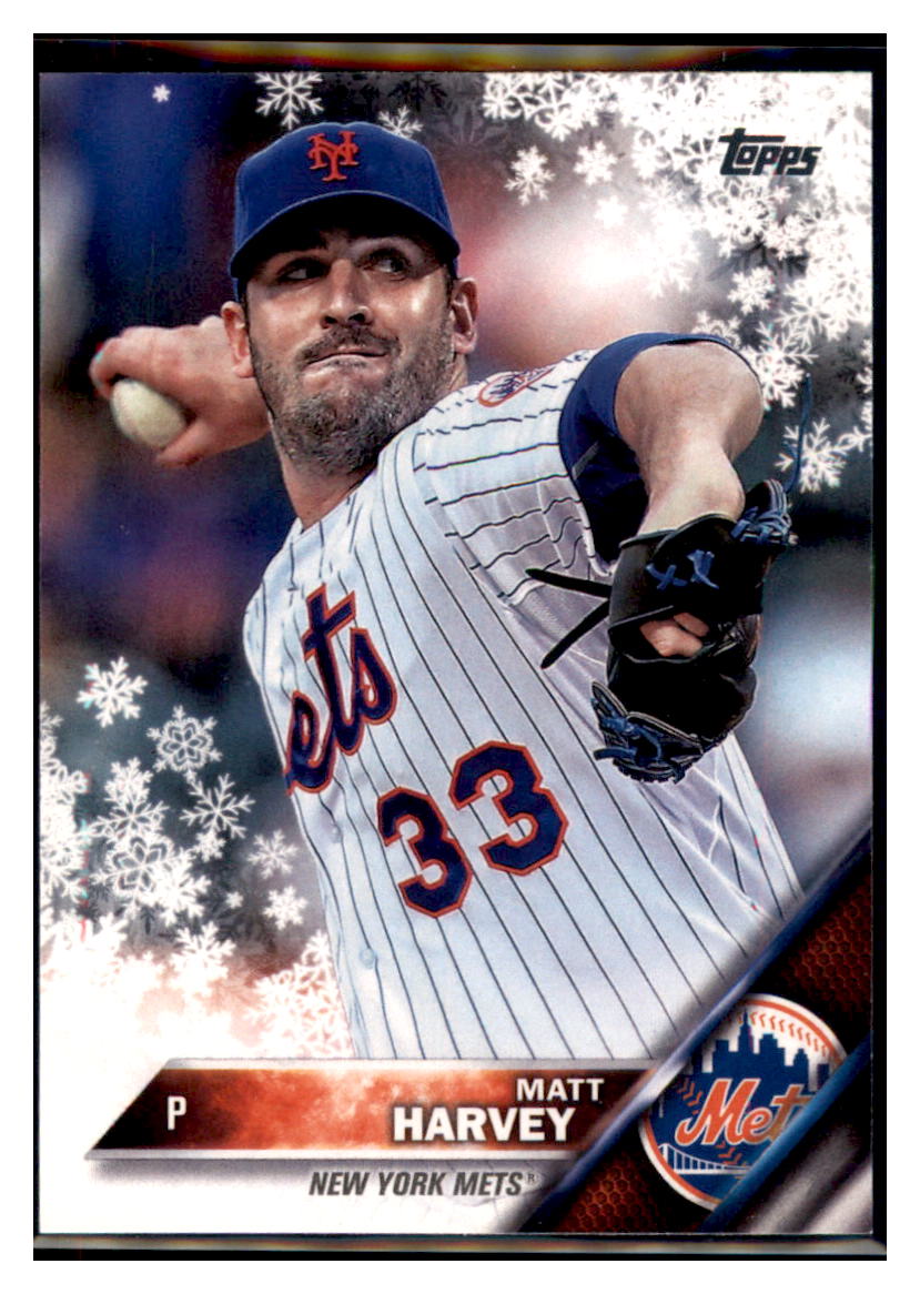 2016 Topps Holiday Matt Harvey  New York Mets #HMW86 Baseball card   MATV2 simple Xclusive Collectibles   