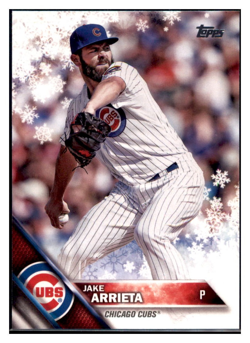 2016 Topps Holiday Jake Arrieta  Chicago Cubs #HMW171 Baseball card   MATV2_1a simple Xclusive Collectibles   
