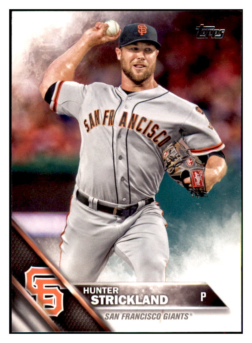 2016 Topps Hunter Strickland  San Francisco Giants #196 Baseball
  card   MATV3 simple Xclusive Collectibles   