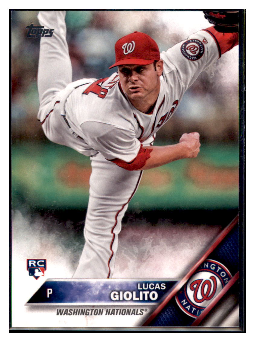 2016 Topps Update Lucas Giolito  Washington Nationals #US229a Baseball
  card   MATV3 simple Xclusive Collectibles   