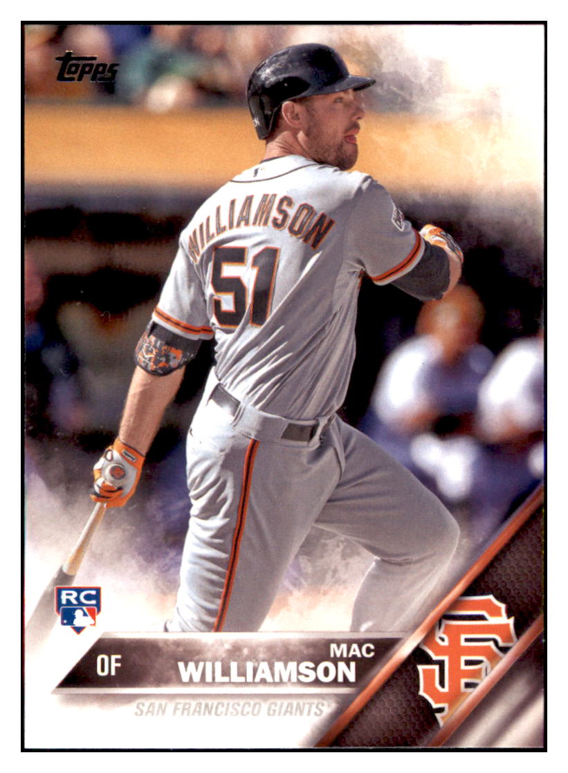 2016 Topps Mac Williamson  San Francisco Giants #397 Baseball
  card   MATV3 simple Xclusive Collectibles   