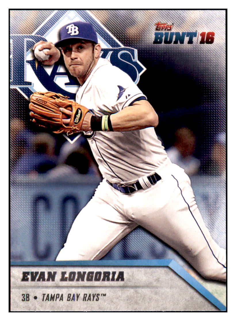 2016 Topps Bunt Evan Longoria  Tampa Bay Rays #197 Baseball card   MATV3 simple Xclusive Collectibles   