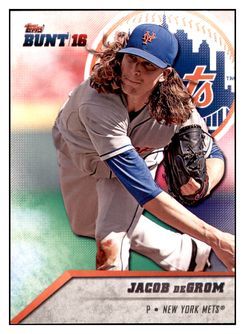 2016 Topps Bunt Jacob deGrom  New York Mets #37 Baseball card   MATV3 simple Xclusive Collectibles   