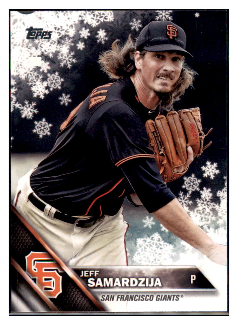 2016 Topps Holiday Jeff Samardzija  San Francisco Giants #HMW168 Baseball
  card   MATV3 simple Xclusive Collectibles   