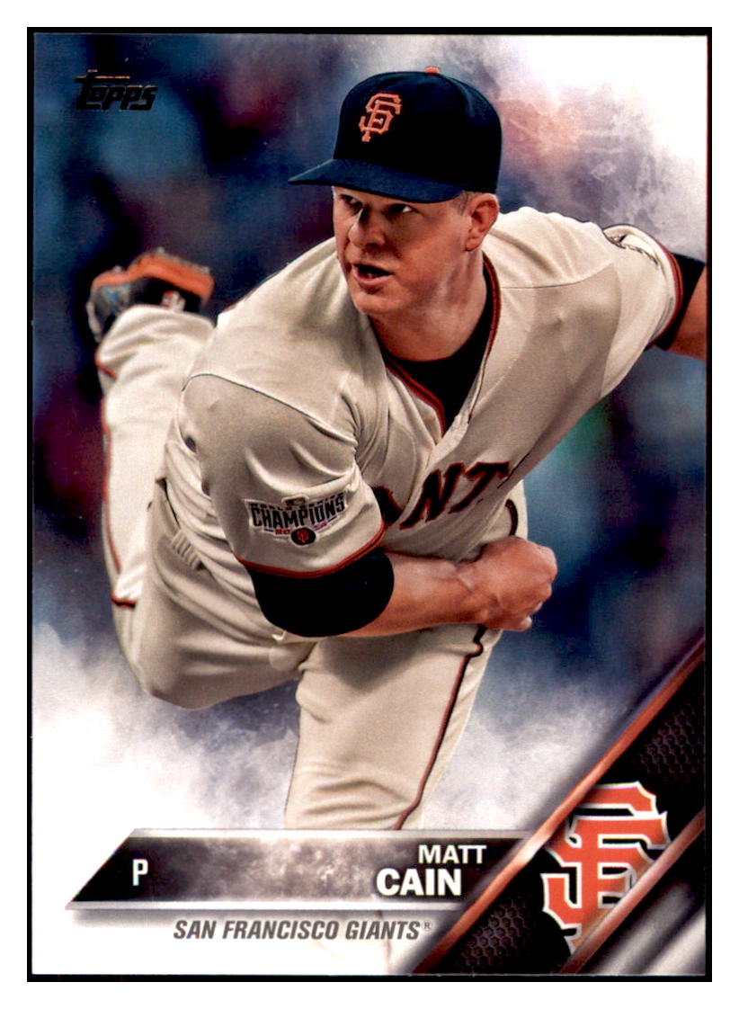 2016 Topps Matt Cain  San Francisco Giants #171 Baseball
  card   MATV3 simple Xclusive Collectibles   