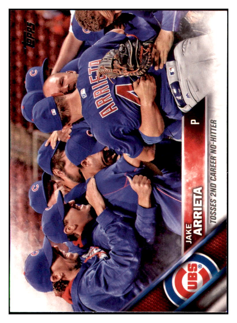 2016 Topps Update Jake Arrieta  Chicago Cubs #US62 Baseball card   MATV3 simple Xclusive Collectibles   