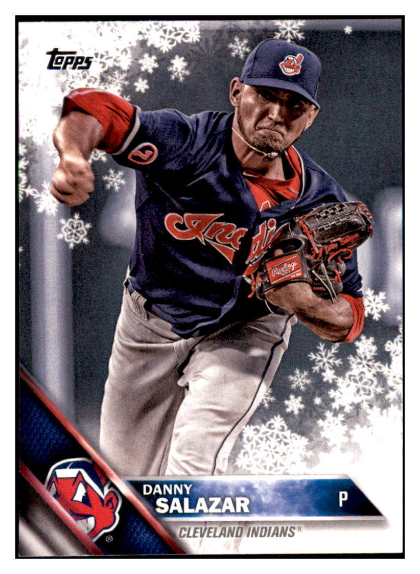 2016 Topps Holiday Danny Salazar  Cleveland Indians #HMW190 Baseball
  card   MATV3 simple Xclusive Collectibles   