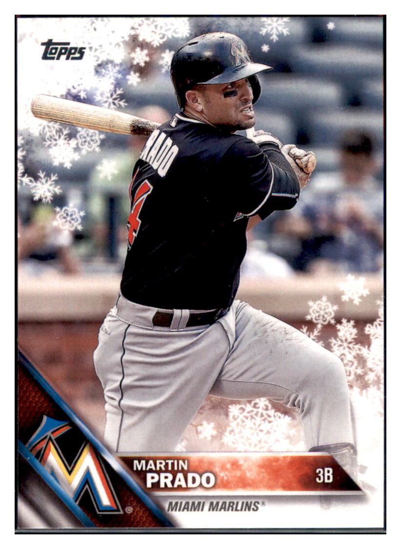 2016 Topps Holiday Martin Prado  Miami Marlins #HMW174 Baseball card   MATV3 simple Xclusive Collectibles   