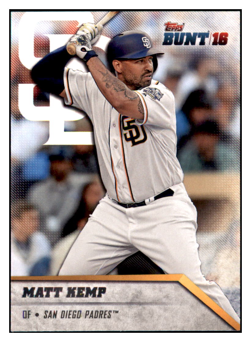 2016 Topps Bunt Matt Kemp  San Diego Padres #82 Baseball card   MATV3 simple Xclusive Collectibles   