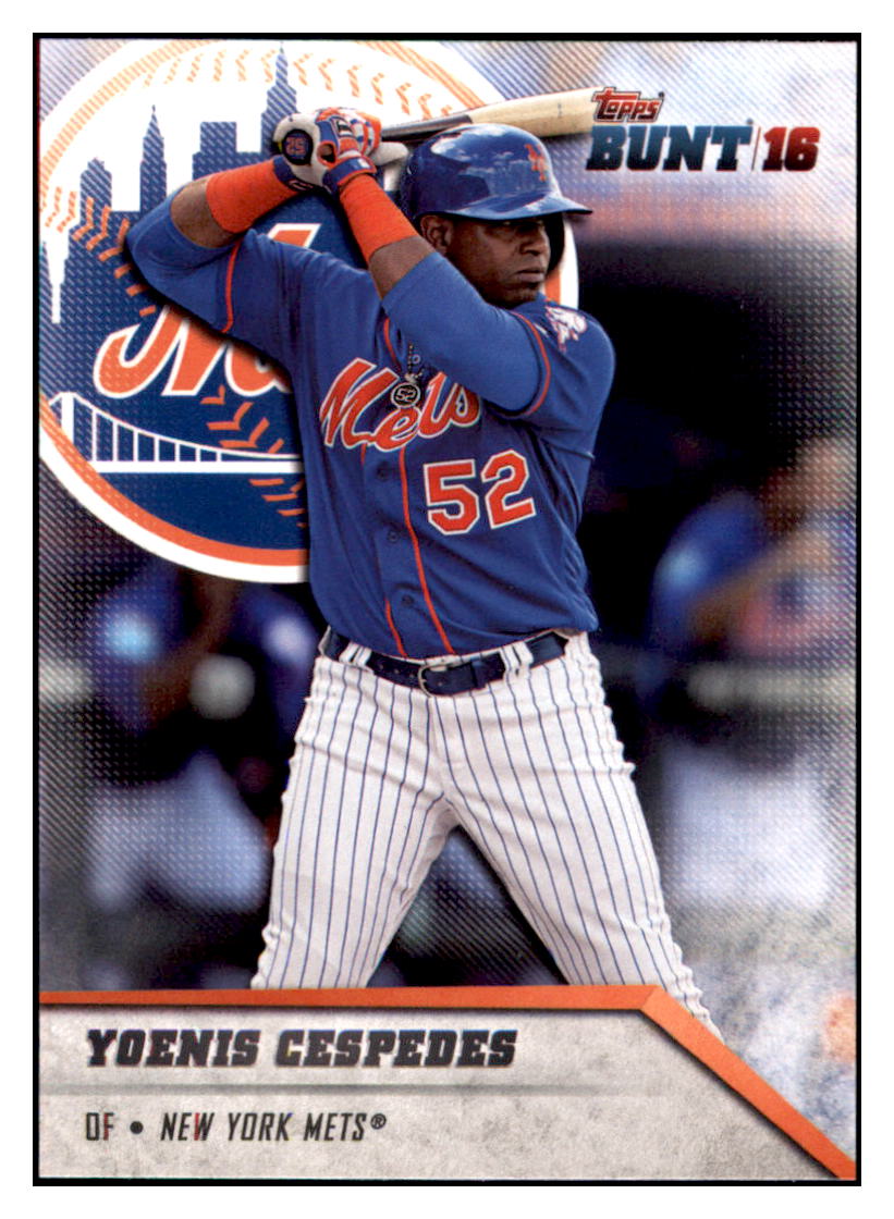 2016 Topps Bunt Yoenis Cespedes  New York Mets #153 Baseball card   MATV3 simple Xclusive Collectibles   