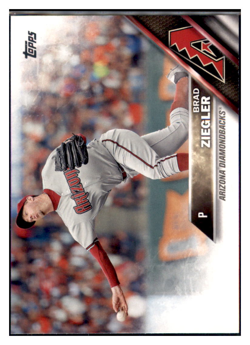 2016 Topps Arizona Diamondbacks Brad
  Ziegler  Arizona Diamondbacks #AD-13
  Baseball card   MATV3 simple Xclusive Collectibles   