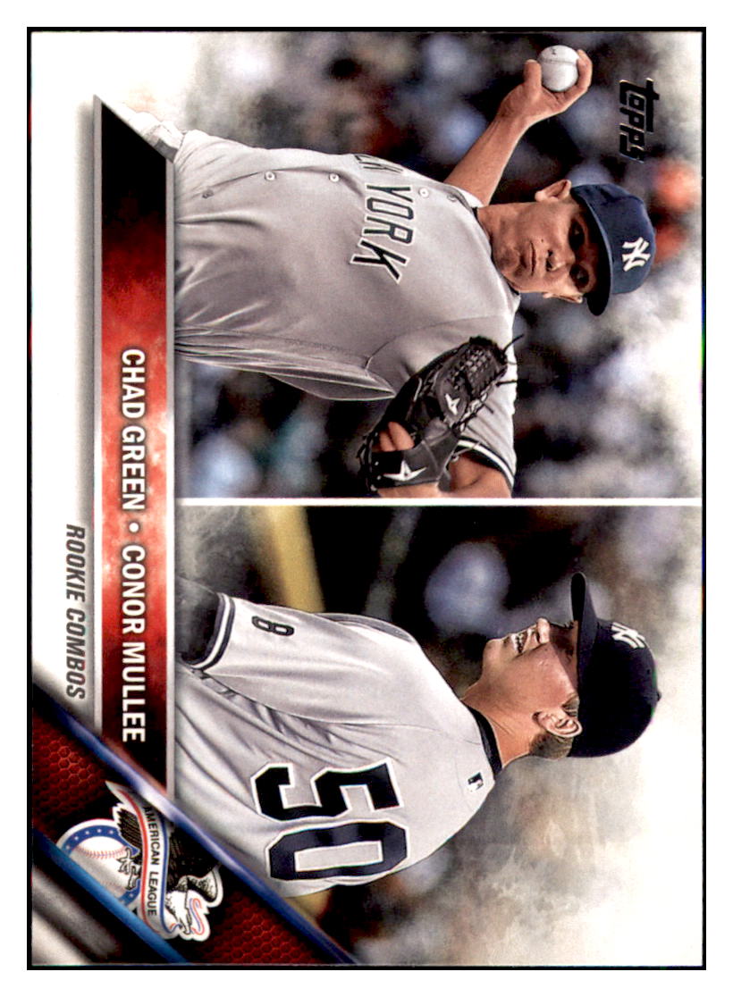2016 Topps Update Chad Green / Conor
  Mullee Rookie  New York Yankees #US3
  Baseball card   MATV3 simple Xclusive Collectibles   
