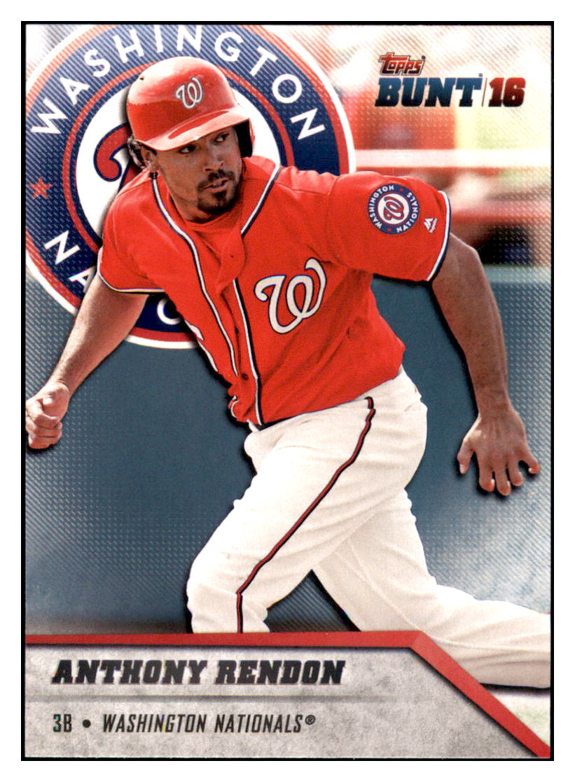 2016 Topps Bunt Anthony Rendon  Washington Nationals #191 Baseball
  card   MATV3 simple Xclusive Collectibles   