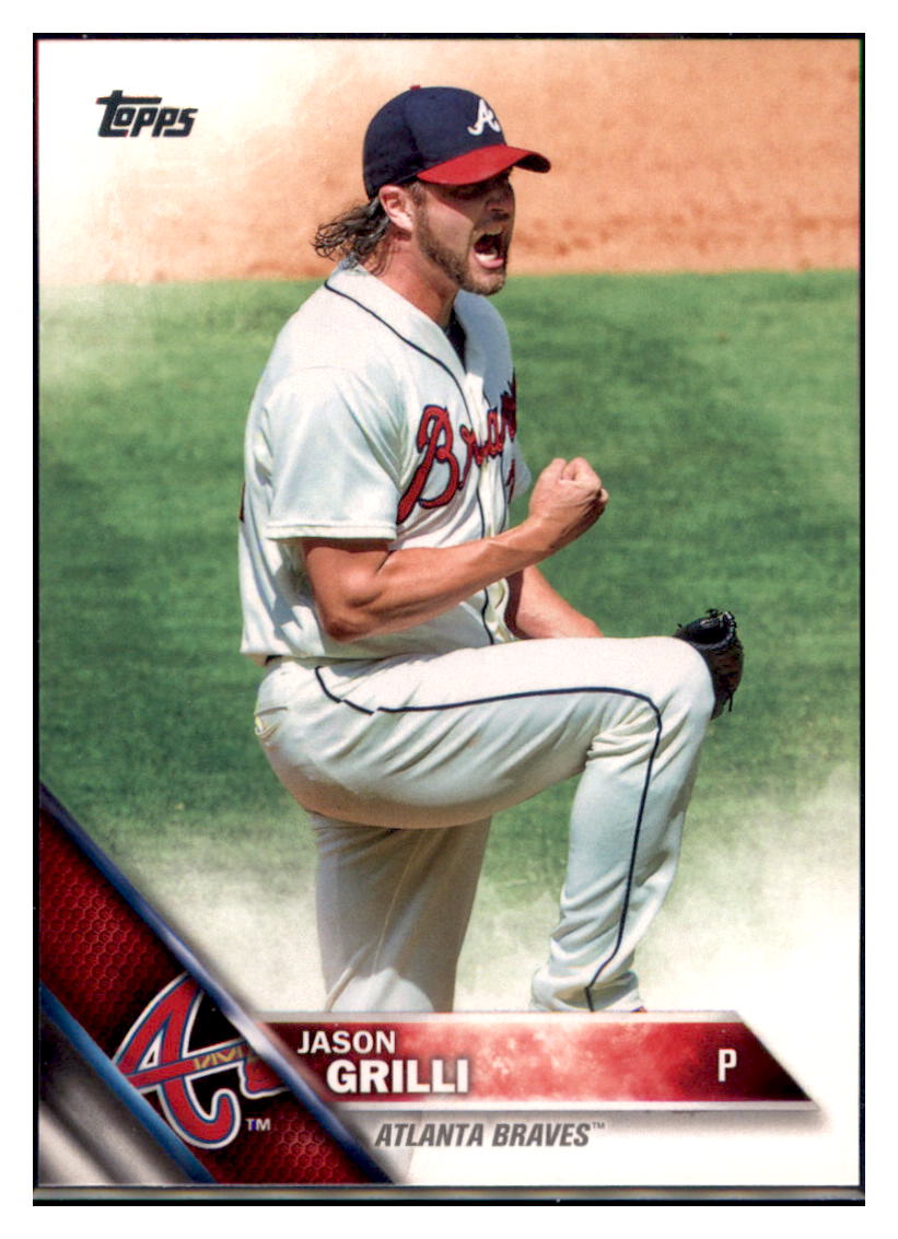 2016 Topps Jason Grilli  Atlanta Braves #347 Baseball card   MATV3 simple Xclusive Collectibles   