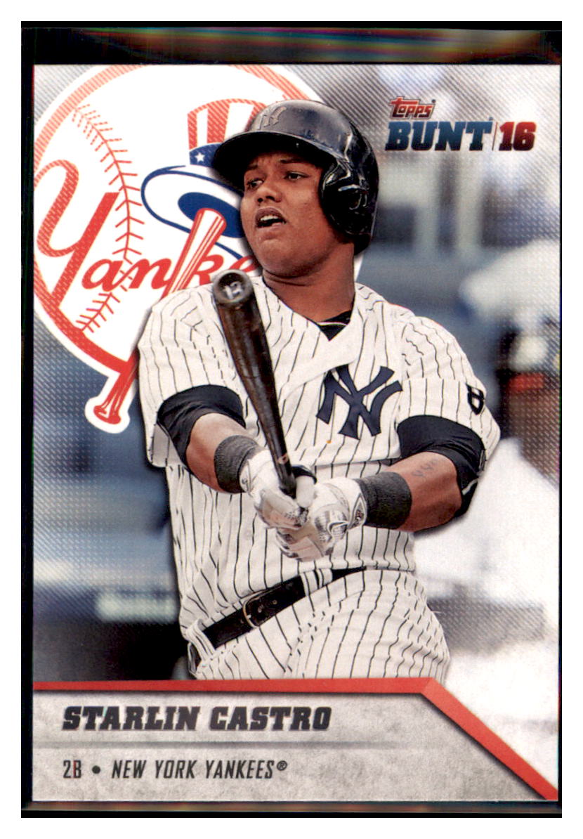 2016 Topps Bunt Starlin Castro  New York Yankees #62 Baseball card   MATV3 simple Xclusive Collectibles   