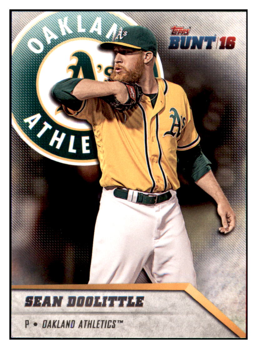 2016 Topps Bunt Sean Doolittle  Oakland Athletics #42 Baseball card   MATV3 simple Xclusive Collectibles   