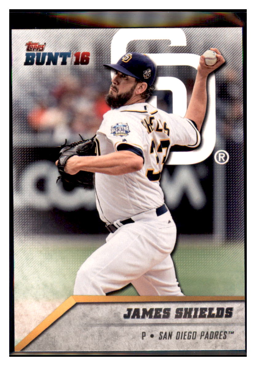 2016 Topps Bunt James Shields  San Diego Padres #33 Baseball card   MATV3 simple Xclusive Collectibles   