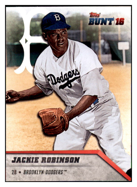 2016 Topps Bunt Jackie Robinson Brooklyn Dodgers #61 Baseball card MATV3