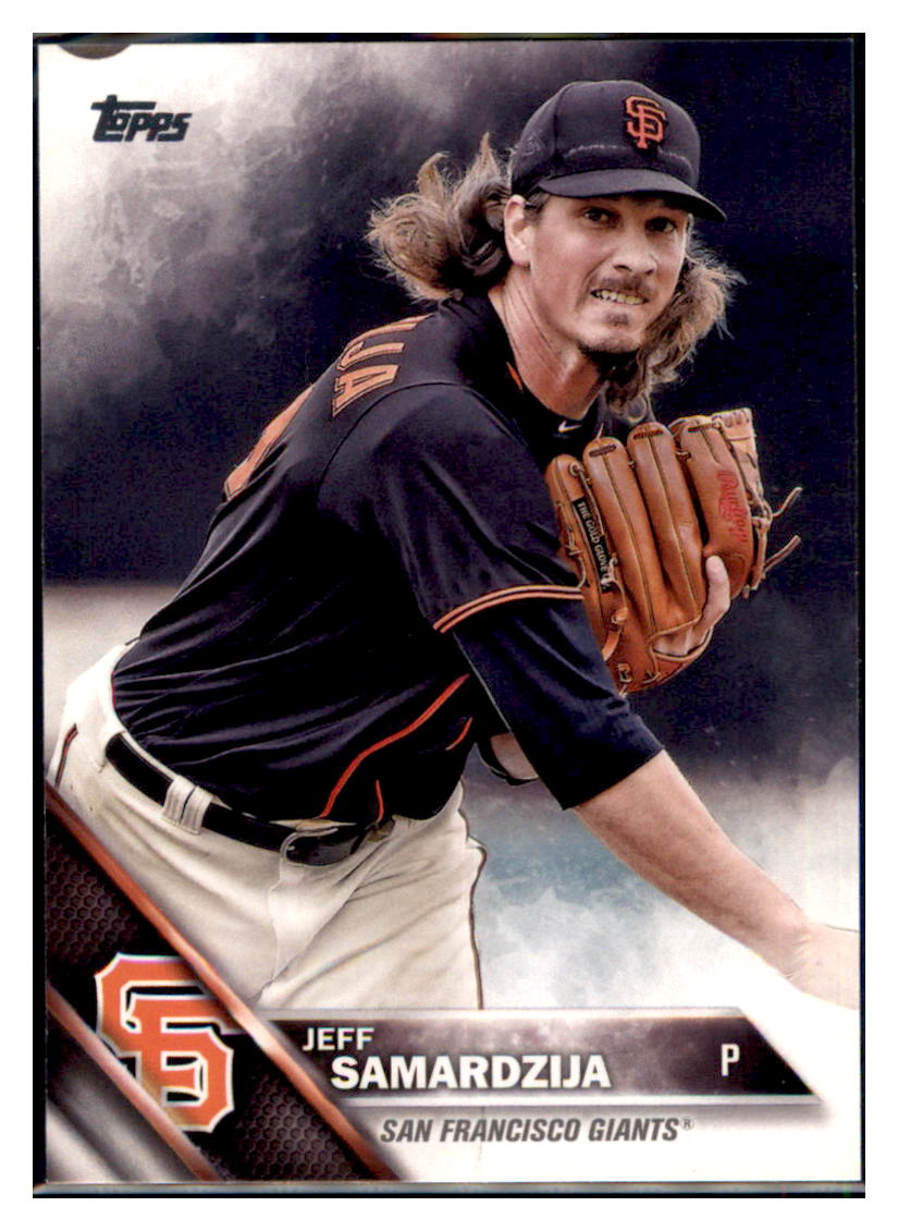 2016 Topps Jeff Samardzija  San Francisco Giants #604 Baseball
  card   MATV3 simple Xclusive Collectibles   