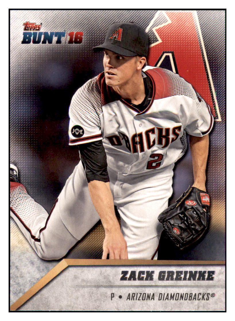 2016 Topps Bunt Zack Greinke  Arizona Diamondbacks #74 Baseball card   MATV3 simple Xclusive Collectibles   
