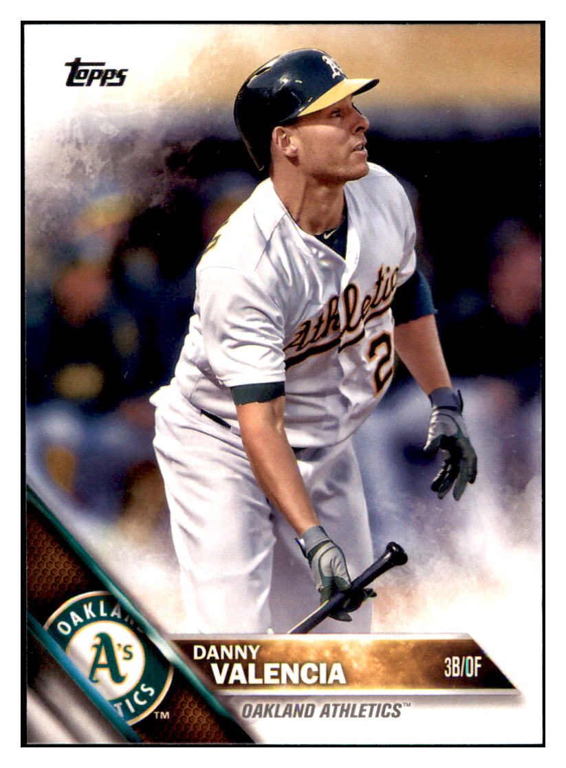 2016 Topps Danny Valencia  Oakland Athletics #626 Baseball card   MATV3 simple Xclusive Collectibles   