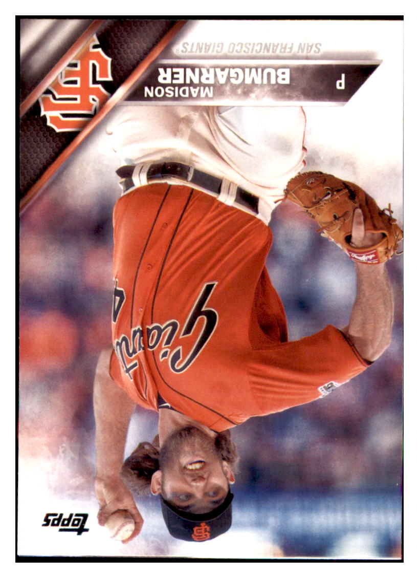 2016 Topps Madison Bumgarner  San Francisco Giants #600 Baseball
  card   MATV3_1a simple Xclusive Collectibles   