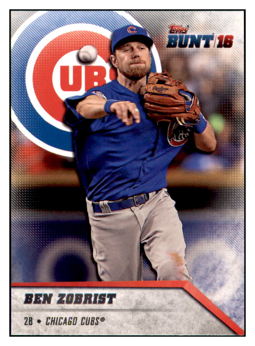 2016 Topps Bunt Ben Zobrist  Chicago Cubs #40 Baseball card   MATV3 simple Xclusive Collectibles   