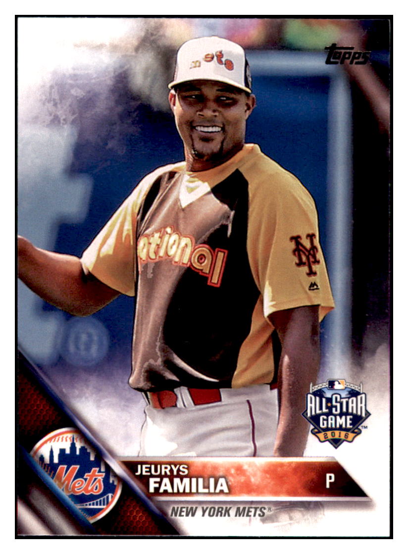 2016 Topps Update Jeurys Familia  New York Mets #US296 Baseball card   MATV4 simple Xclusive Collectibles   