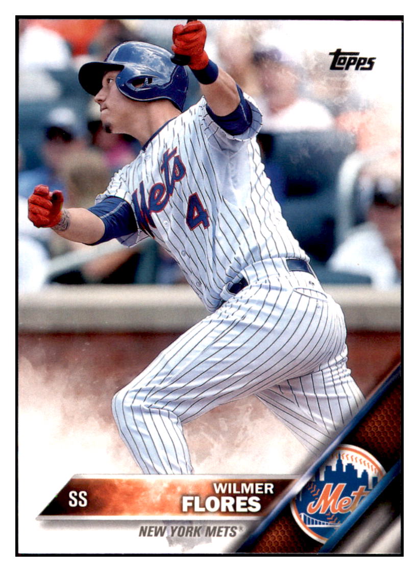 2016 Topps Wilmer Flores  New York Mets #86 Baseball card   MATV4 simple Xclusive Collectibles   