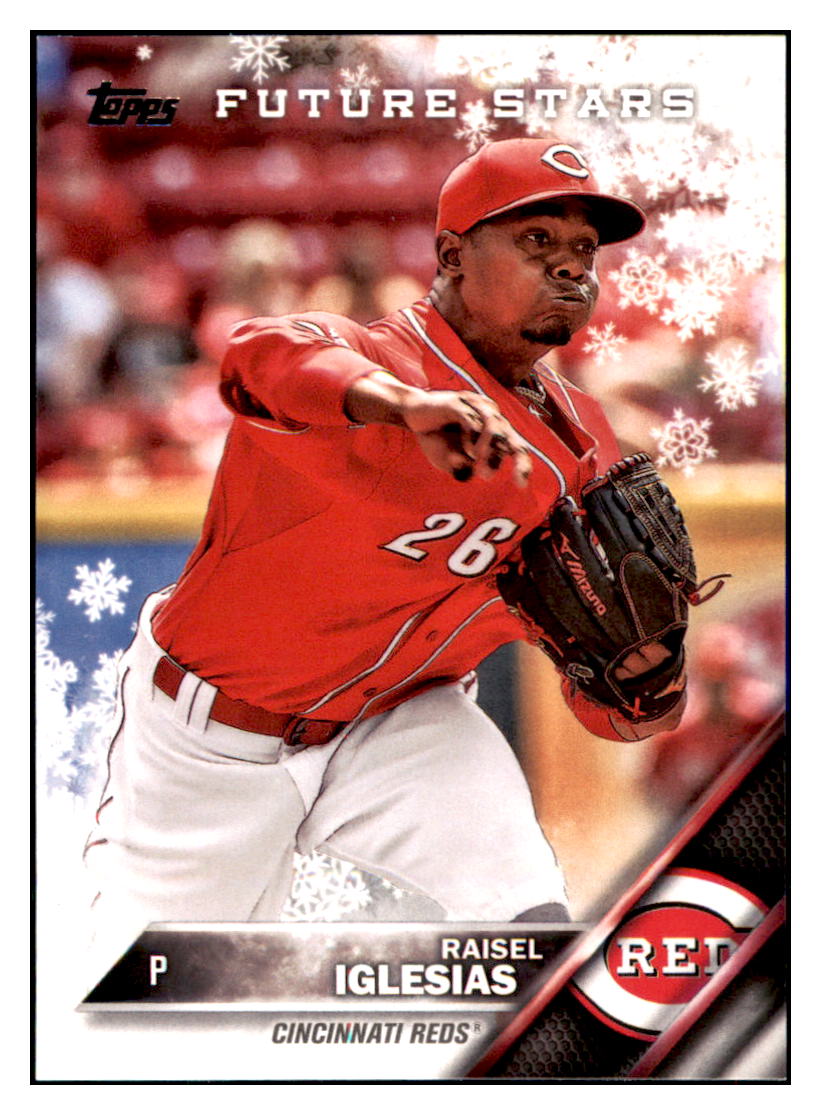 2016 Topps Raisel Iglesias  Cincinnati Reds #585 Baseball card   MATV4 simple Xclusive Collectibles   