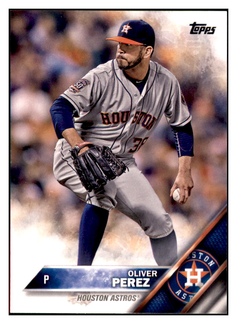 2016 Topps Oliver Perez  Houston Astros #143 Baseball card   MATV4 simple Xclusive Collectibles   