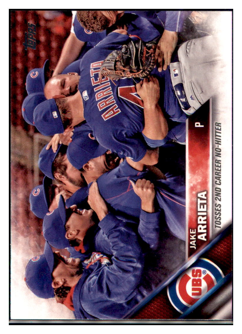 2016 Topps Update Jake Arrieta  Chicago Cubs #US62 Baseball card   MATV4 simple Xclusive Collectibles   