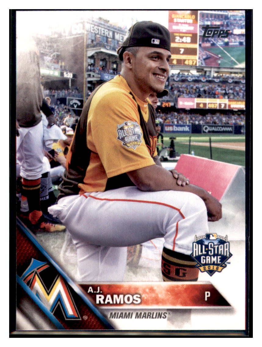 2016 Topps Update A.J. Ramos  Miami Marlins #US253 Baseball card   MATV4 simple Xclusive Collectibles   