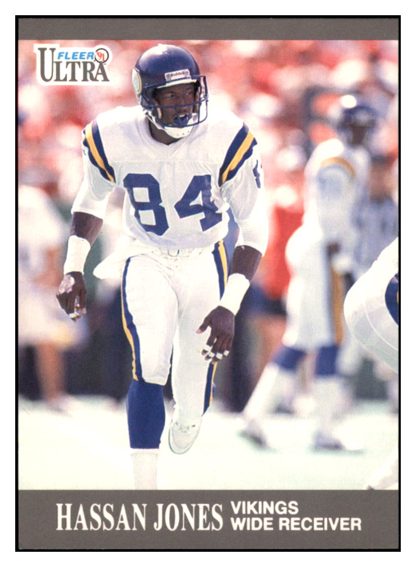1991 Ultra Hassan Jones  Minnesota Vikings #198 Football card   MATV4 simple Xclusive Collectibles   
