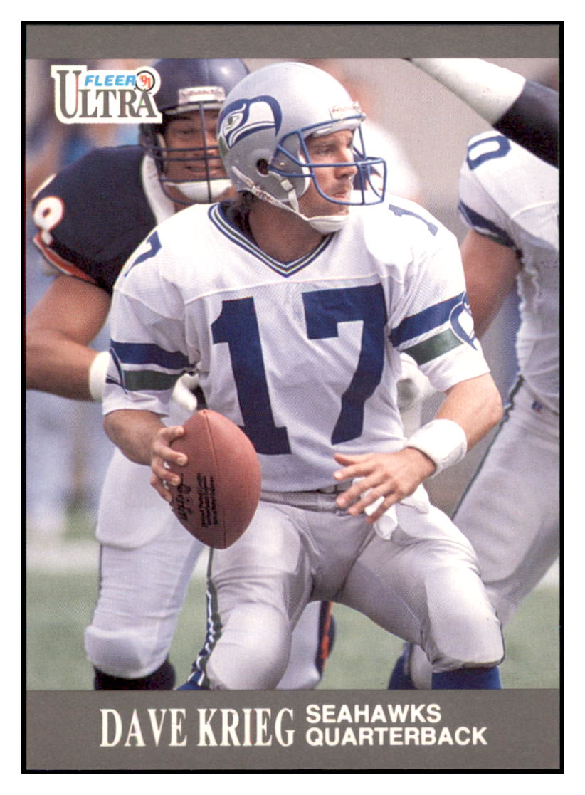 1991 Ultra Dave Krieg  Seattle Seahawks #140 Football card   MATV4 simple Xclusive Collectibles   