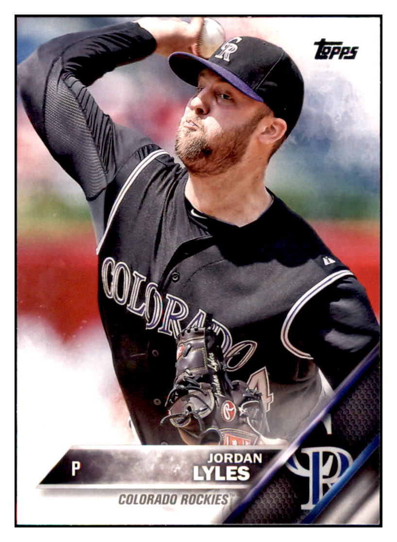 2016 Topps Jordan Lyles  Colorado Rockies #375 Baseball card   MATV4 simple Xclusive Collectibles   