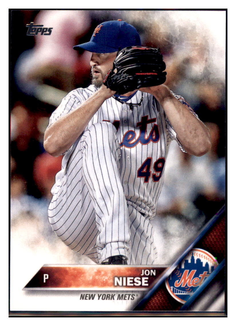 2016 Topps Update Jon Niese  New York Mets #US37 Baseball card   MATV4 simple Xclusive Collectibles   